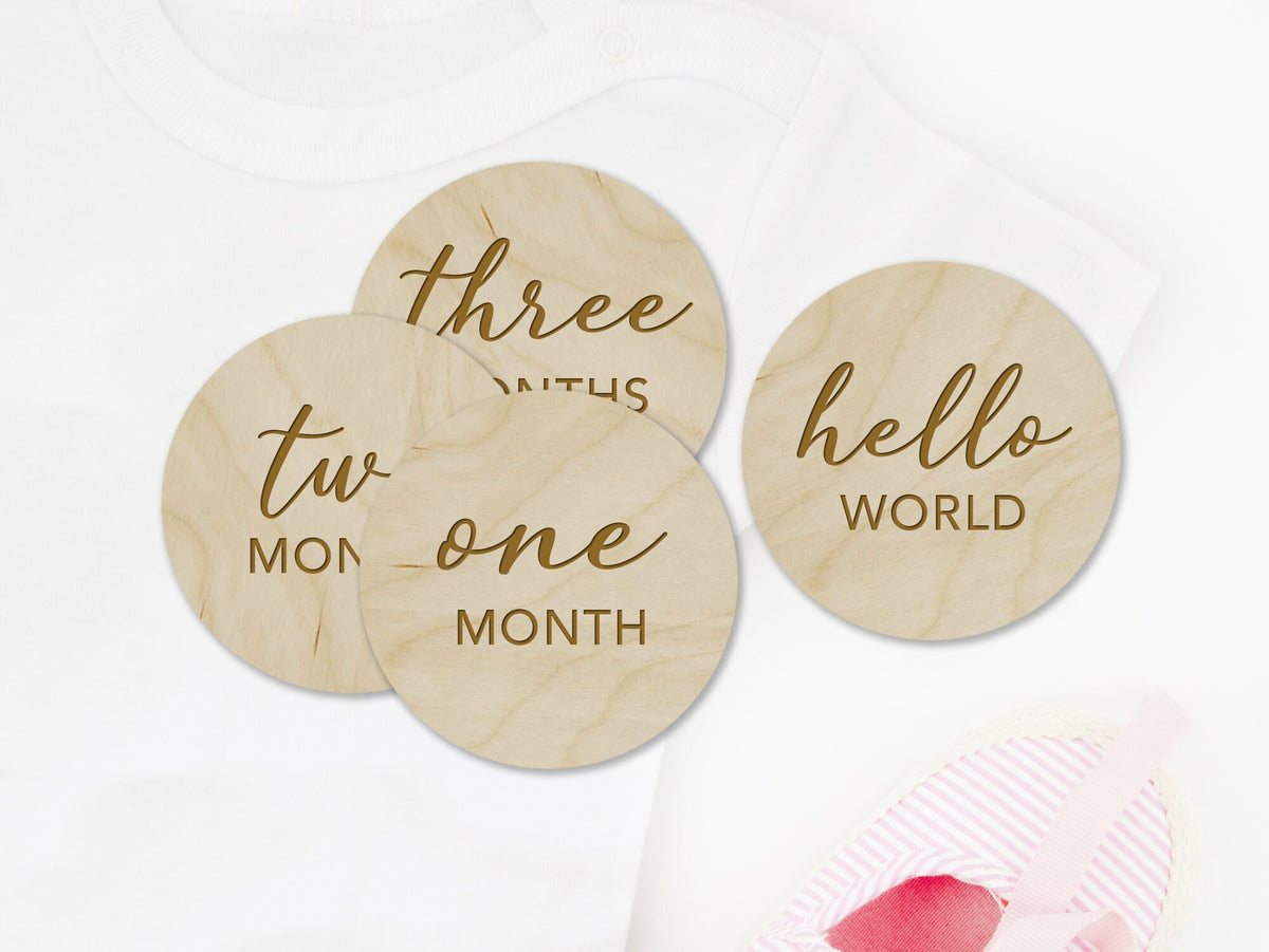 Simple Wooden Baby Milestones