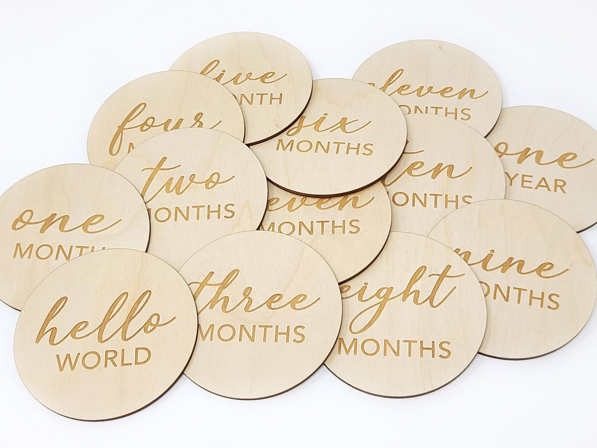 Simple Wooden Baby Milestones