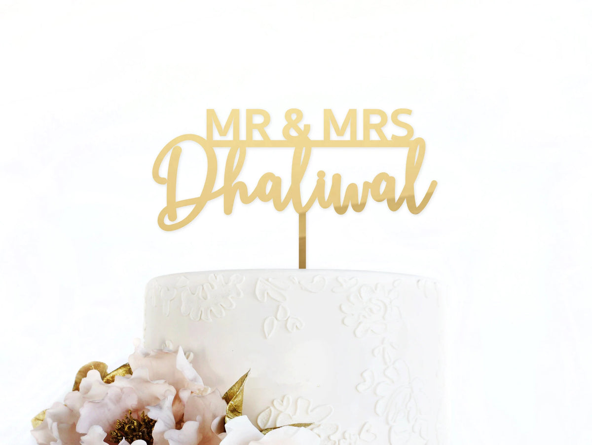 Custom Mr and Mrs Wedding Cake Topper