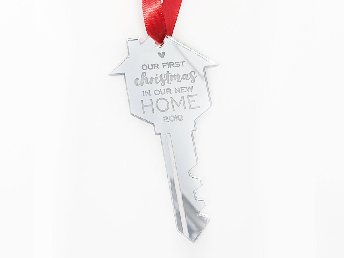 Custom First Home Key Christmas Ornament