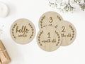 Leaves Wooden Baby Milestones