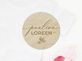 Custom Wooden Flower Baby Name Plaque