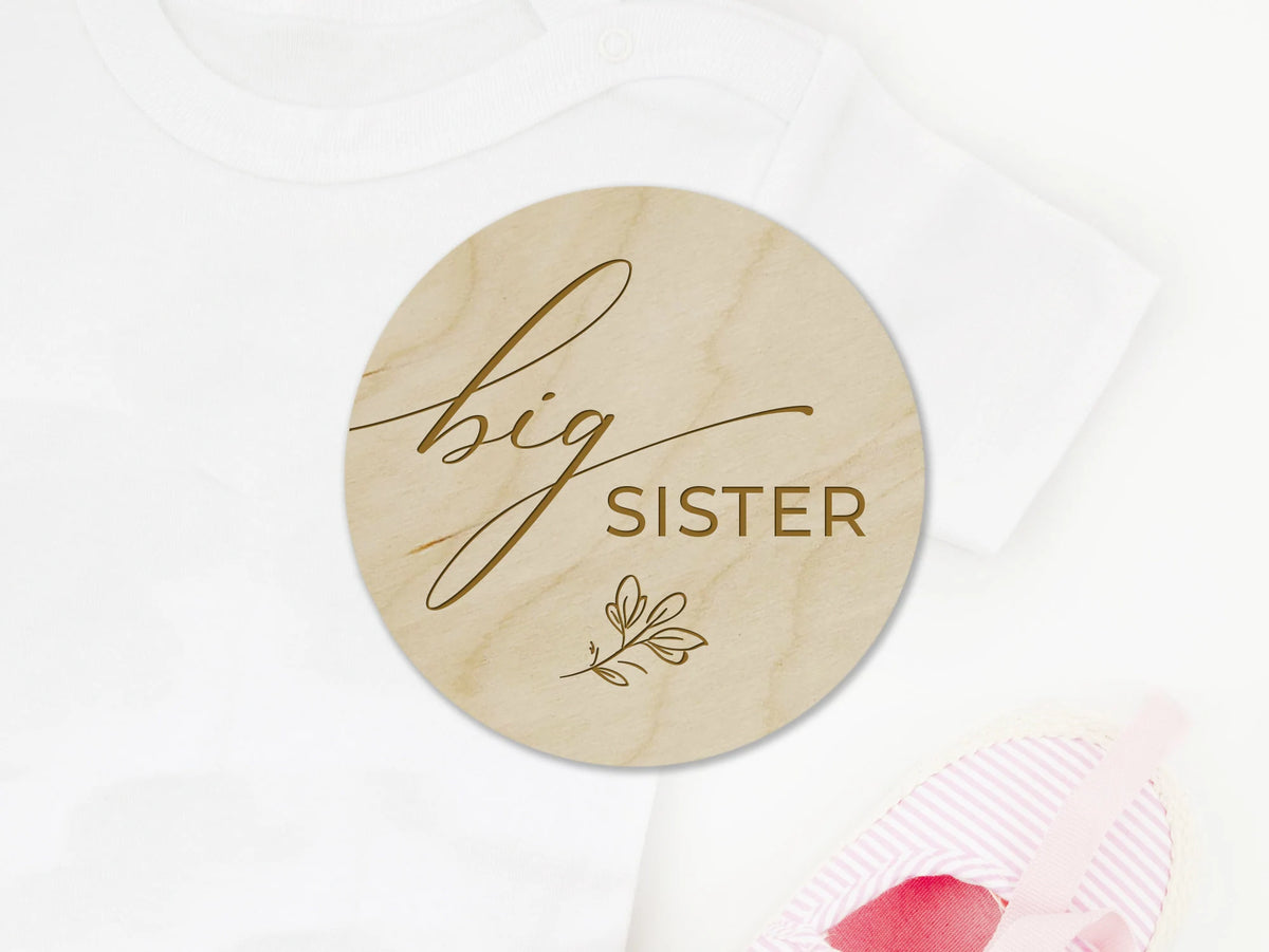 Big Sister Announcement Wooden Engraved Plaque