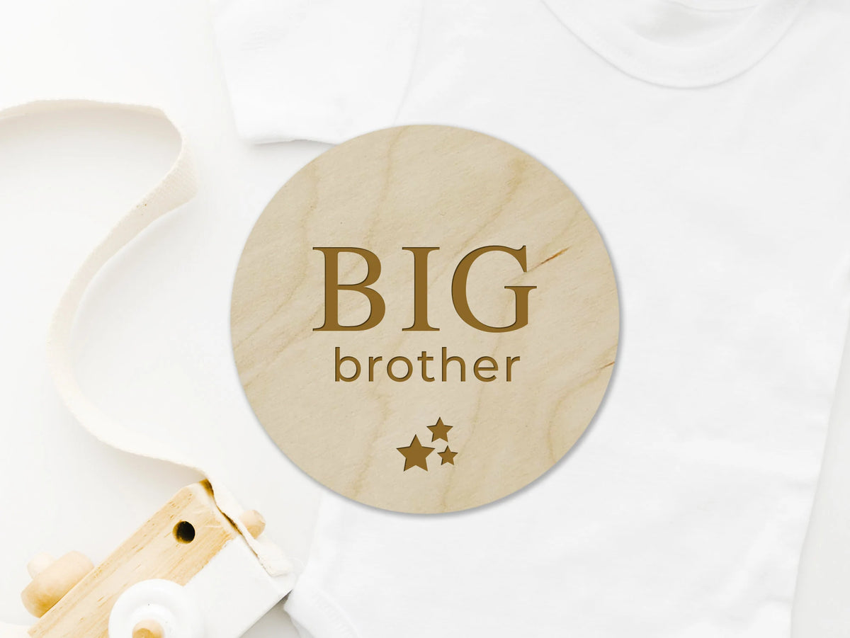 Big Brother Announcement Wooden Engraved Plaque