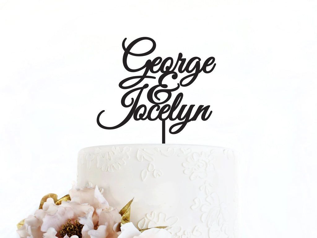 Custom Names Wedding Cake Topper