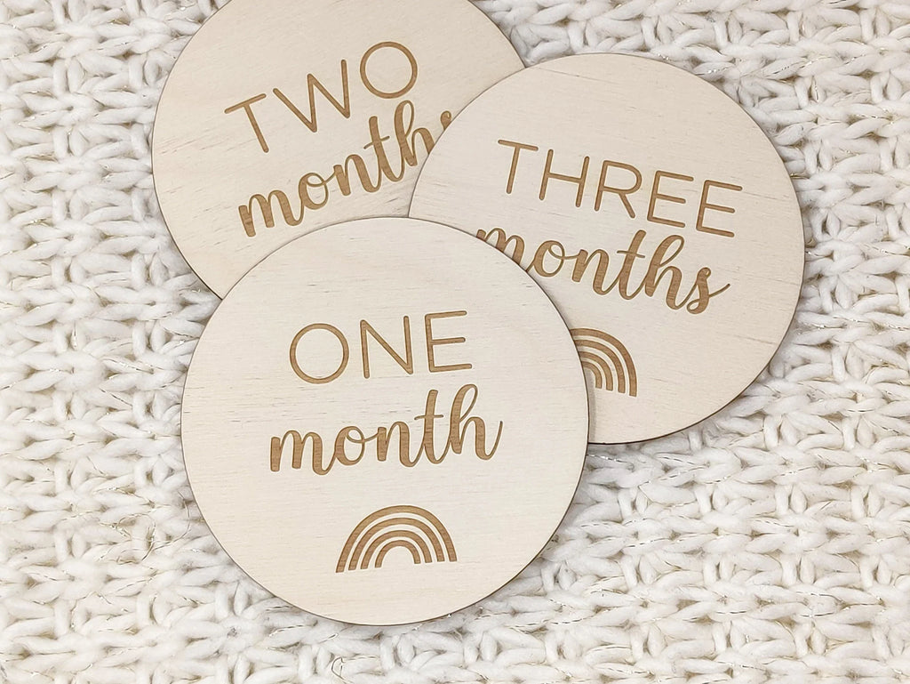 Rainbow Wooden Baby Milestones