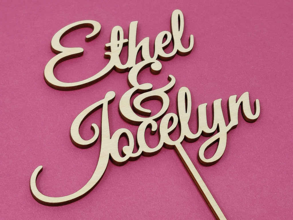 Custom Names Wedding Cake Topper
