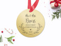 Custom Mr & Mrs Christmas Ornament