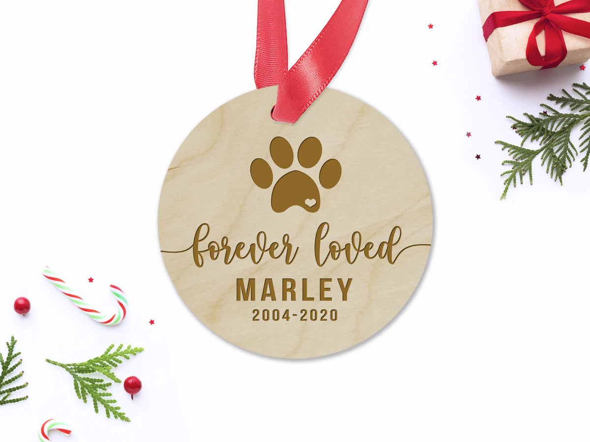 Custom Forever Loved Dog Christmas Ornament