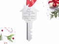 Custom First Home Key Christmas Ornament