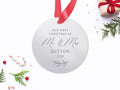 Custom Mr & Mrs Christmas Ornament