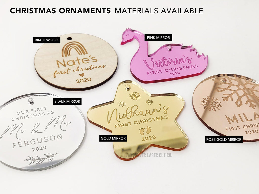 Custom Mr & Mrs Christmas Ornament