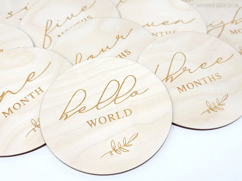 Elegant Wooden Baby Milestones