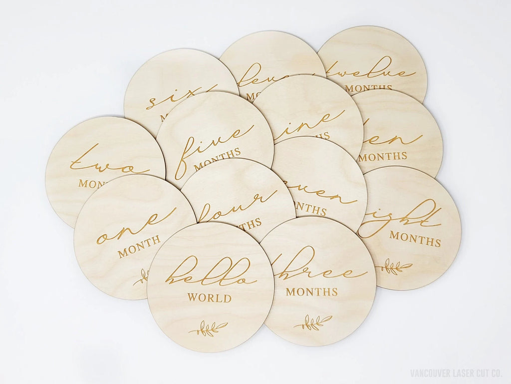 Elegant Wooden Baby Milestones