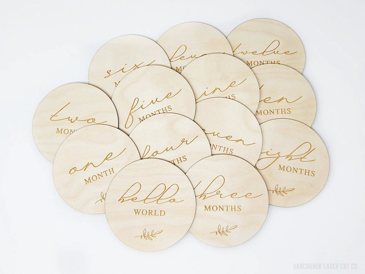 Elegant Wooden Baby Milestones