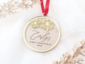 Custom Layered Snowflake Baby First Christmas Ornament