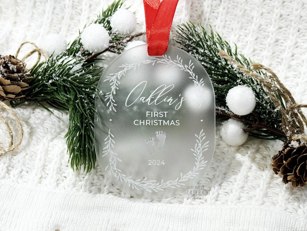 Custom Baby Feet Christmas Ornament