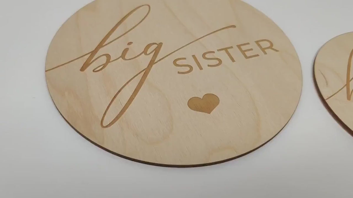 Big Sister Announcement Wooden Engraved Plaque