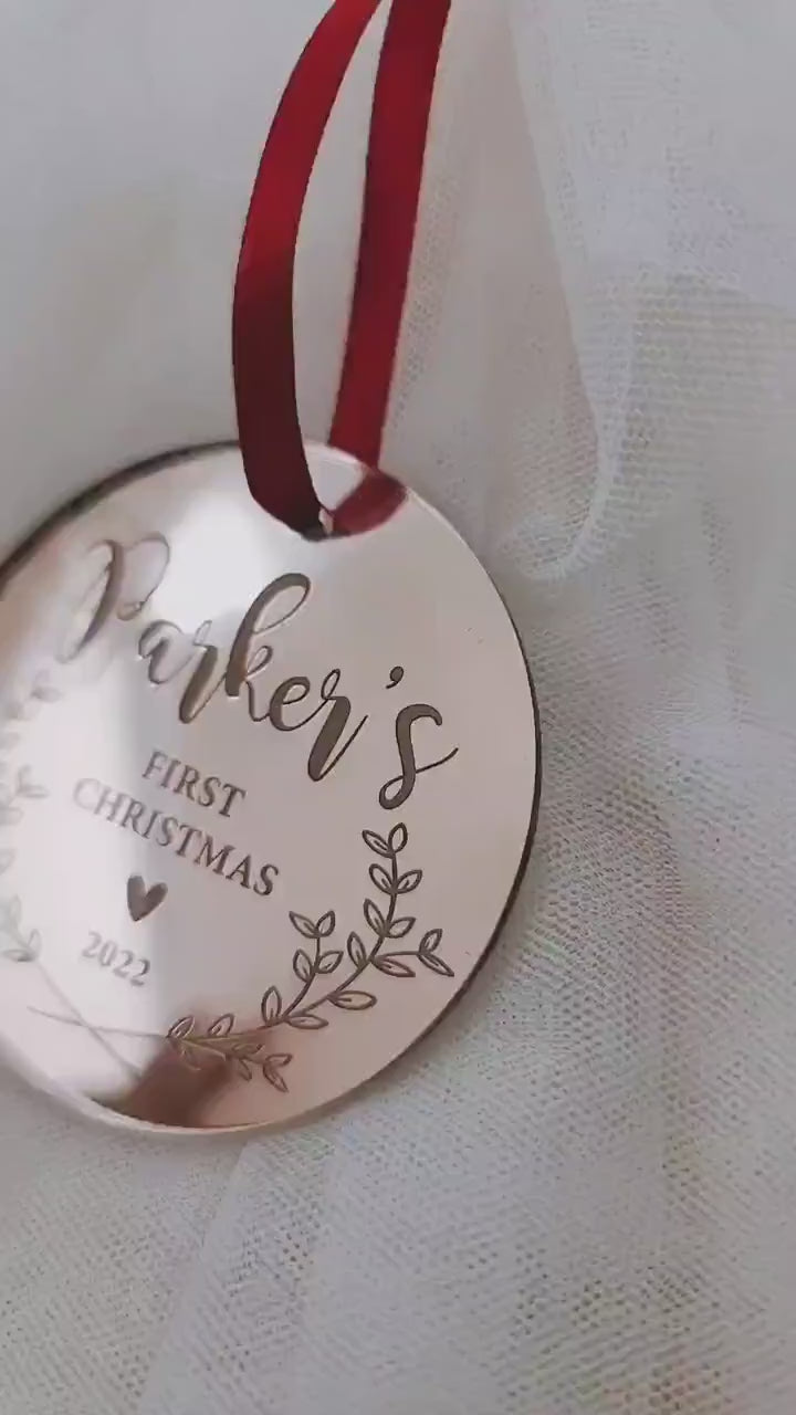 Custom Baby First Christmas Ornament