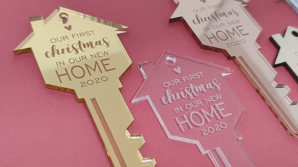 Custom First Home Key Christmas Ornament