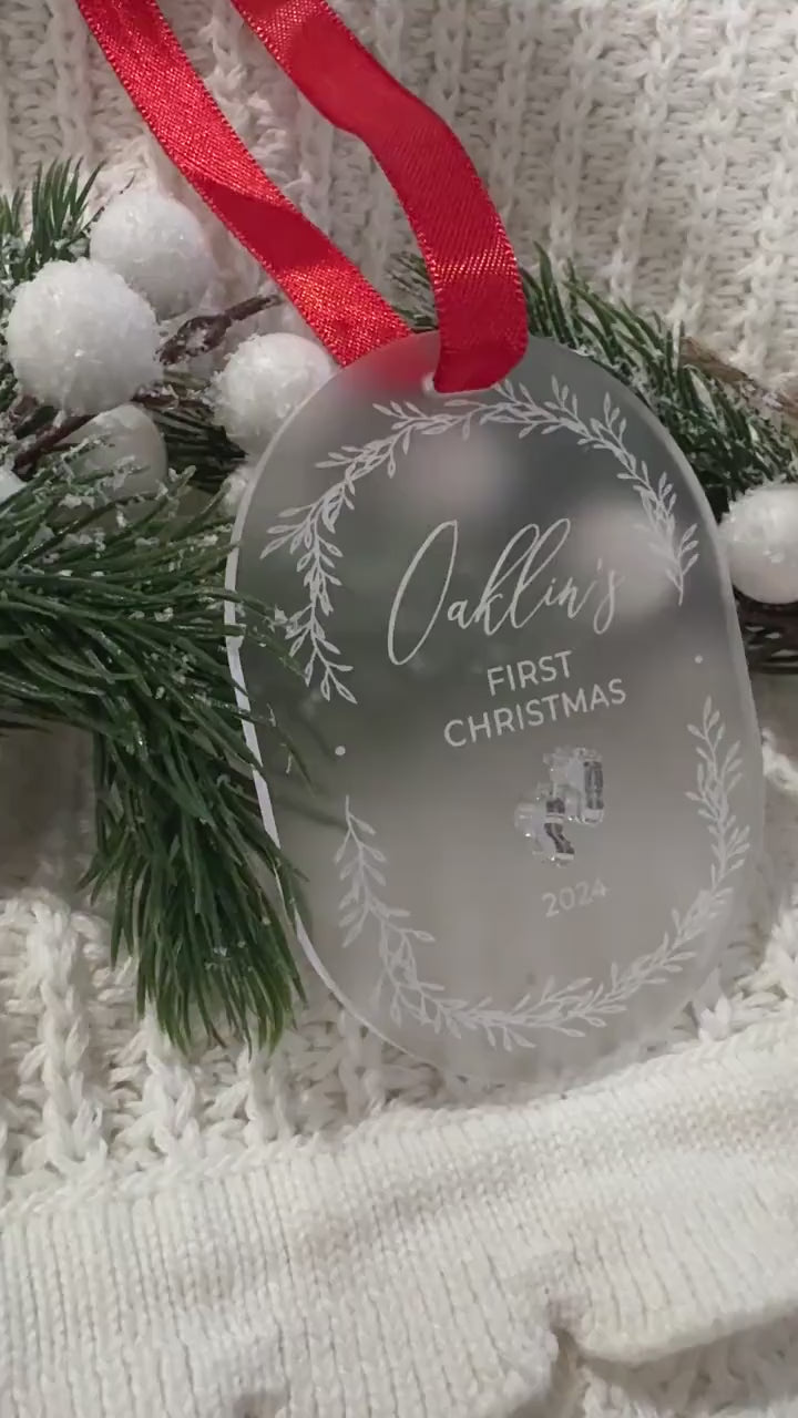 Custom Baby Feet Christmas Ornament