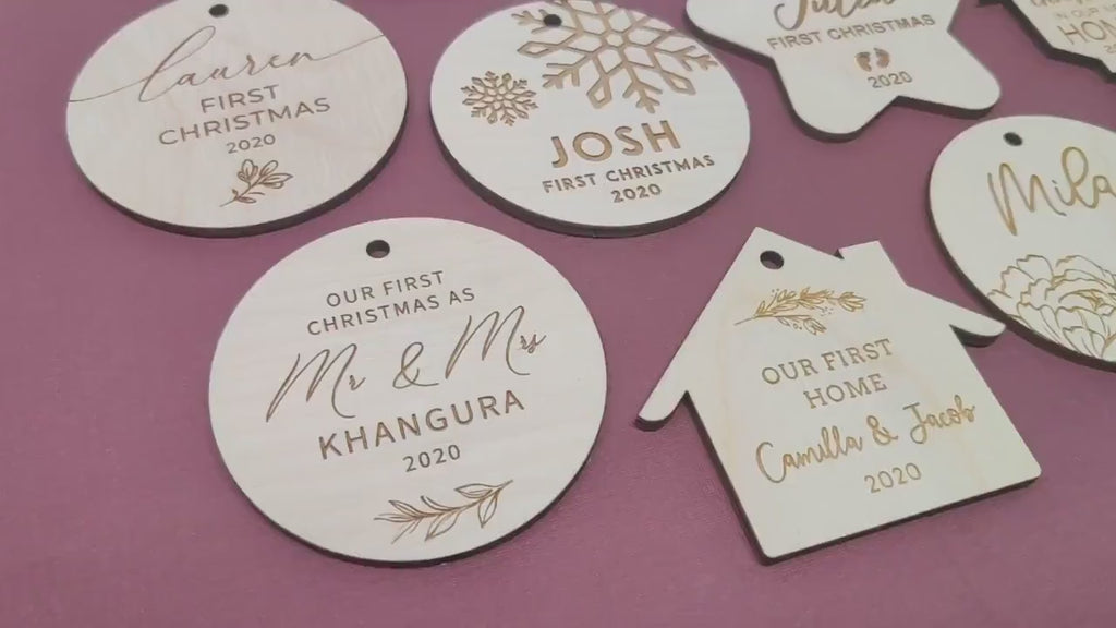 Custom Baby First Christmas Ornament