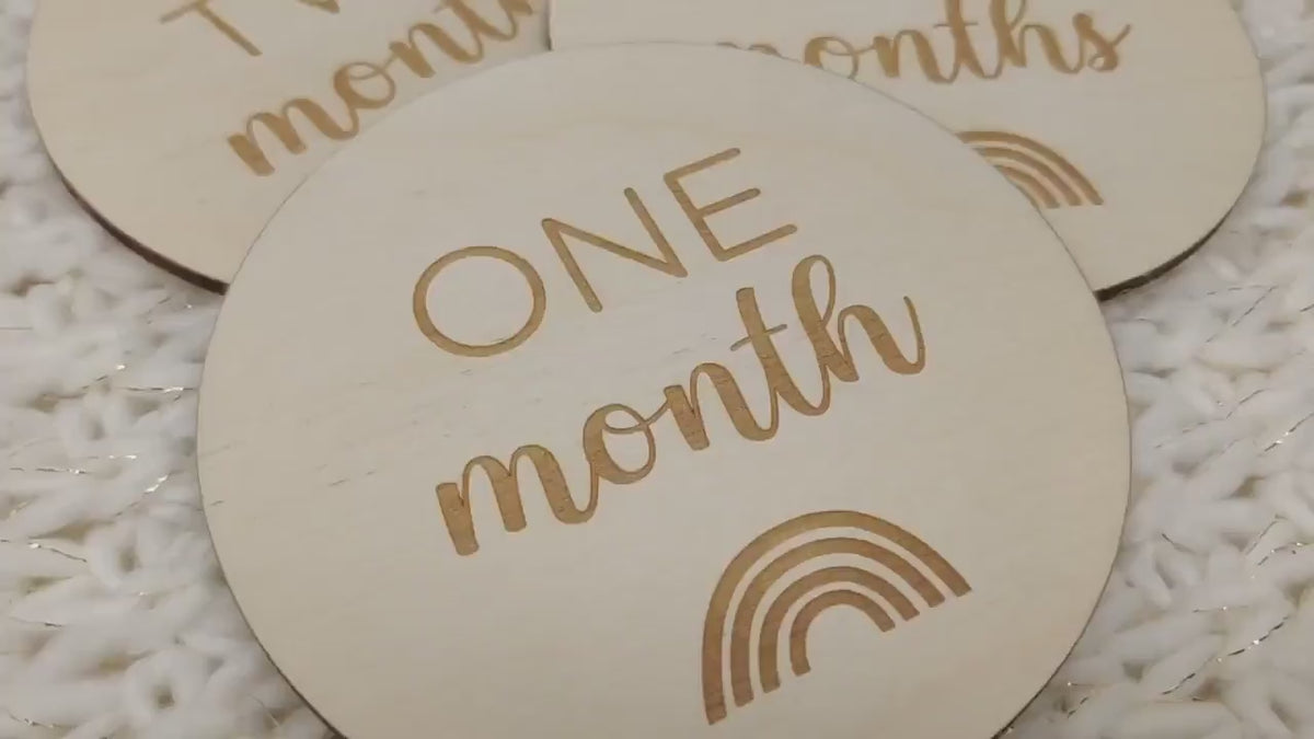Rainbow Wooden Baby Milestones